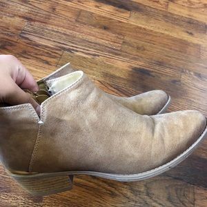 Tan booties